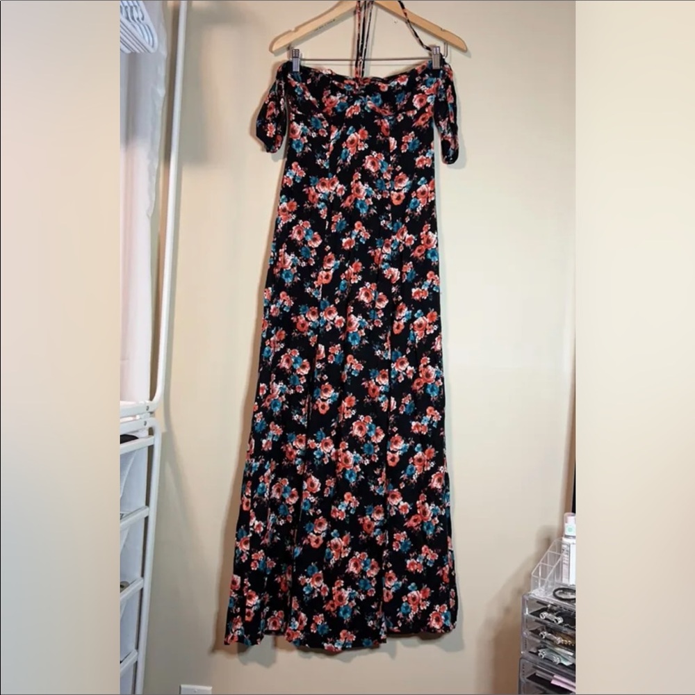 Floral Off Shoulder Maxi Dress